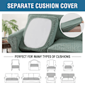 Miniatyrbild 3 av 5: Stretch Vattentät Soffa Överdrag, 1 Del, Spandex, Jacquard Elastisk Soffa Överdrag Med Halkskyddsskum grey 2 Sitzer enlarge