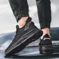 Miniatyrbild 3 av 5: Herr Sports Löparskor Flygande Vävda Andningsbara Sneakers Frd5001 Black EU 40