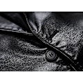 Miniatyrbild 4 av 5: Herr Casual Notch Krage 2 Knapp Slim Faux Läder Blazer Kostym Jacka Black 4XL