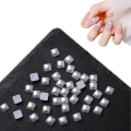 Miniatyrbild 1 av 5: 6 påsar 1200 st vita nageldekorationer Flatback Hjärta/kvadrat/triangel/diamant Multiformer 3d nageldekorationer Material utsmyckningar för nagelkonst DIY-hantverk Acce square 5*5MM