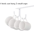 Miniatyrbild 4 av 5: Mocoum Mugghållare under skåp, Rustik Mugghållare Organizer Rack Kopphållare under hylla 12 Hängande Krokar Rack för Muggar White