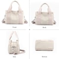 Miniatyrbillede 5 af 5: Canvas skuldertaske lille mulepose til kvinder afslappet tophåndtag taske flere lommer crossbody taske damer messenger taske grøn