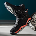 Miniatyrbilde 4 av 5: Basketballsko for menn, lett pustende gåsko, atletiske motesneakers 3Daj6 BlackRed EU 43