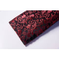 Miniatyrbillede 4 af 5: Herre Blomstret Revers Blazer Jakkesæt Print Dinner Smokingjakke red xl