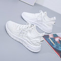 Miniatyrbillede 2 af 5: Dame Sneakers Åndbare Flyvende Vævede Løbesko Fra7701 White EU 41