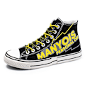 Miniatyrbilde 1 av 5: Herre Canvas Sko Mote Sneakers Lav Topp Tennissko Snøring Fritidssko 3D8770 Black EU 40