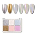 Miniatyrbillede 1 af 5: Sekskantet Solid Magic Mirror Pulver, Gratis 3 Magic Mirror Børster, Lavet Af Glas Og Farvet Aluminium style  style3