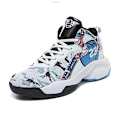 Miniatyrbillede 1 af 5: Mænds Basketballsko Letvægts Åndbare Vandresko Atletiske Mode Sneakers 3D9280 WhiteBlack EU 43
