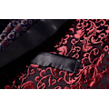 Miniatyrbillede 3 af 5: Herre Blomstret Revers Blazer Jakkesæt Print Dinner Smokingjakke red s