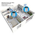 Miniatyrbild 3 av 5: Smart trådlös röst dörrklocka, tvåvägs röst intercom för hem och kontor långdistans högt och tydligt röst hemmasäkerhet enkel installation, vit