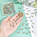 Miniatyrbillede 4 af 5: 100 stk. 5 Størrelser 2 Farver Rustfrit Stål Slide On End Clasp Tubes Slider End Caps Crimp End Tube Slider Clasp til Seed Beads Halskæde Armbånd Smykker