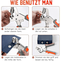 Miniatyrbild 4 av 5: Ögleverktygssats Öglepress Tång Manuell Stanskits Handhållen Öglemaskin Med 100-delad Set