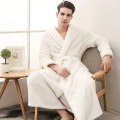 Miniatyrbilde 1 av 9: 1 stk. Badekåpe i parstil, tykk langermet badekåpe, supermykt loungewear, lang kåpe for høst og vinter, baderomsutstyr 3XL white