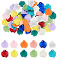 Miniatyrbillede 1 af 5: 48 stk. 12 farver Matte Blomsterblad Charms Blomsterblad Charms Uigennemsigtige Akryl Farverige Blomsterblad Perler Irregulær Form Matte Blomsterblad Ørering Charms til DIY Smykker C