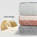 Miniatyrbilde 4 av 5: 2 stk. Vaffelvevd Mikrofiber Håndkle - Luksuriøst Mykt, Hurtigtørkende Håndkle Badehåndkle, Blå blue