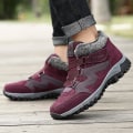 Miniatyrbillede 5 af 5: Dame Snestøvler Vandtætte Slip On Pelsforede Sneakers Vinter Varme Sko 2K6137 Red 37