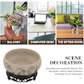 Miniatyrbillede 5 af 5: Store keramiske sukkulentpotter med præsentationsstativ kinesisk tuschmaleri design blomstervase