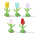 Miniatyrbilde 1 av 5: 5 stk. Håndlaget Glassblåst Mini Søte Blomster Planter Kunstfigurer Hjemmekontor Bordplate Hage Simuleringsplanter Dekorasjoner Bil Interiørpynt