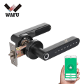 Pikkukuva 3 / 5: Wafu Wf-016 Sormenjälki Elektroninen Oven Lukko Älykäs Bluetooth Salasana Kahvalukko Sovellus Avaimeton Sisäänpääsy Tuki Ios/Android Black