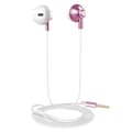 3,5 mm trådbundna hörlurar med inbyggd mikrofon, Rosa