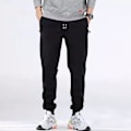 Miniatyrbild 4 av 6: Mäns Joggingbyxor Fleecefodrade Vinter Casual Varma Termiska Byxor med Snörning i Midjan för Män Sweatpants med Fickor med Blixtlås Tjocka Spårbyxor grå XL
