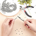 Miniatyrbilde 4 av 5: 600 stk. 2 Størrelser 3mm/4mm Runde Avstandsperler Morse Kode Perle 316 Rustfritt Stål Løse Perler Små Hull Avstandsperler Glatt Overflate Perler Funn for DIY