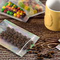 Miniatyrbillede 5 af 5: 50 stk. klare gyldne genlukkelige Mylar-poser aluminiumsfolieposer dobbeltsidet metallisk folie flad lynlås 7X10CM