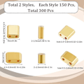 Miniatyrbild 2 av 5: 1 Ask 300 st 2 Storlekar Guld Tila Pärlor Bulk Två Hål Frö Pärlor Halv Skurna 5mm 1/2 Tila Pärla Distanser Glas Mini Rektangel Platta Kvadratiska Frö Pärlor för Smycken