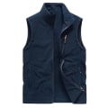Miniatyrbillede 1 af 5: Mænds Veste, Fleece Veste Vindtæt Ærmeløs Jakke Veste Navy 3XL