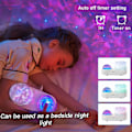 Miniatyrbilde 5 av 5: Heytea Ocean Nattlampe Projektor, Galaxy Projektor for Barn til Soverom, Nebula Stjerneprojektor med USB-kabel, 360 Graders Rotasjon Nattlampe for Barn