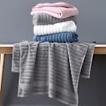 Miniatyrbilde 5 av 5: Badehåndklesett i bomull - tykke og absorberende 3-delt baderomshåndklesett, 1 badehåndkle, 2 vaskekluter Grey