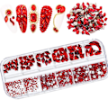 Miniatyrbild 3 av 5: Rhinestones för naglar set, nagelkonst strass pärlor flatback ädelstenar för nagelkonst design multiformer glas strass för nagel diyirish festival make