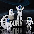 Pikkukuva 3 / 5: 4 kpl, Astronauttihahmot, Astronauttikoristeet Pöytäkone Astronauttikoriste Olohuoneeseen Televisiokaappi Huoneen Sisustus Kodin Sisustus
