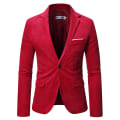 Pikkukuva 1 / 5: Miesten rento vakosamettibleiseri, slim fit -urheilutakki Red L