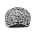 Miniatyrbillede 3 af 4: Sztxj Newsboy Style Flat Cap Peaked Cap Herre Dame Sort Panel Peaky Herringbone Tweed Retro Flat Cap Gatsby Cap