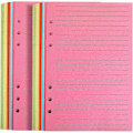 Miniatyrbild 1 av 5: 2 Förpackningar A5 Papper Färgglatt Linjerat, A5 Refill Papper 6 Hål 100 Ark Påfyllningsbart