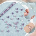 Miniatyrbilde 2 av 5: 300 stk. Naturlige Ametyst Spacer Perler 2 Strenger 4mm Naturlige Edelstensperler Lilla Jade Perler Flate Runde Edelsten Heishi Disk Steinperler for Halskjede Be