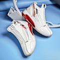 Miniatyrbillede 3 af 5: Herre Basketballsko Åndbare Skridsikre Sports Løbesko Fr801 White EU 39
