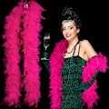 Miniatyrbillede 1 af 5: Chandelle Kalkunfjer Boa 2 Yards 80 Gram Til DIY Håndværk Hjem Dans Bryllupsfest Halloween Kostume Dekoration Fjer Boa (rosenrød)