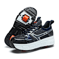 Miniatyrbild 2 av 5: Pojkar Flickor Sneakers Dubbelhjuliga Skor Led Ljusskor 3F908 Blue EU 36