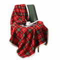 Miniatyrbillede 1 af 4: Sherpa Plaid Juleplaid, Blødt og Behageligt Fleece Flannel Tæppe 99 cm X 140 cm green blue