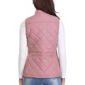Miniatyrbilde 4 av 5: Vattert Vest med Glidelås for Kvinner, Ermeløs Jakkevest Pink L