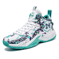Miniatyrbillede 1 af 5: Herre Basketballsko Letvægts Åndbare Vandresko Atletiske Mode Sneakers 3D8909 WhiteGreen EU 41