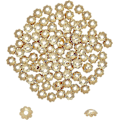 Miniatyrbilde 1 av 5: Ca. 120 stk. 8-bladet blomst perlehetter gyldne avstandsstykker endestykker hule perler endestykker rustfritt stål perlehette avstandsstykker for armbånd halskjede smykker Maki