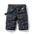 Miniatyrbillede 1 af 5: Herreternede shorts løse alsidige twill cargo shorts med talje BLACK 36