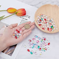 Miniatyrbilde 2 av 5: 100 stk. dråpeformede krystaller Vanndråpe krystall for håndverk Små transparente glassanheng Tsjekkiske løse perler Bulk for smykkelaging Halskjede Armbånd