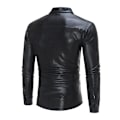 Pikkukuva 1 / 4: Miesten kiiltävät slim fit -pitkähihaiset yökerhopaidat Black L