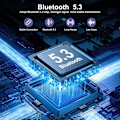 Miniatyrbild 2 av 5: Bluetooth-ljudadapter, Bluetooth 5.3 Sändare/Mottagare, 2-i-1 Dubbelanslutning Ljud Bluetooth-mottagare