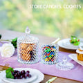 Miniatyrbild 3 av 5: Godisburkar med lock - Godisbehållare Glas Cookie Trasparent Burkar för Godisbuffé Dekorativa Burkar Godisbuffé Fat för Fest Trasparent S*S