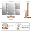 Miniatyrbillede 4 af 7: Belyst makeup spejl med 2X/3X forstørrelsesglas, 21 LED-lys, dobbelt strømforsyning, justerbar lysstyrke og vinkel